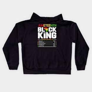 Juneteenth Black King Nutrition Facts Kids Hoodie